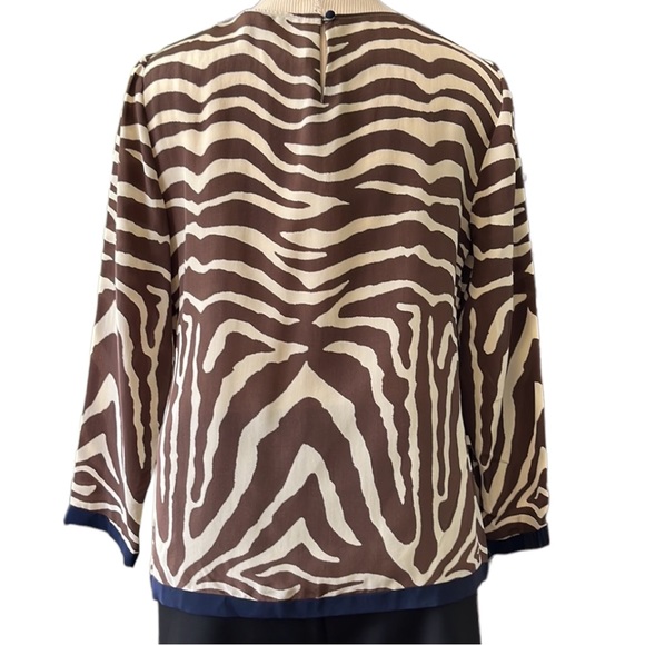J.Crew Zebra Print Top, Brown, size 8 - Picture 8 of 10